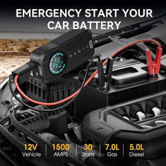 Portable Car Jump Starter with Air Compressor